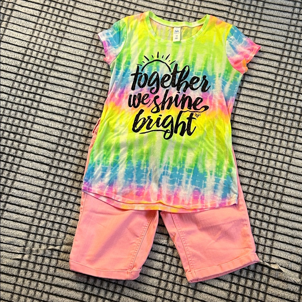 Justice Bright Neon Shorts Set (Girls 12/14)